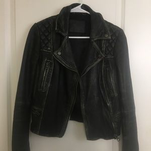 All Saints Cargo Leather Jacket